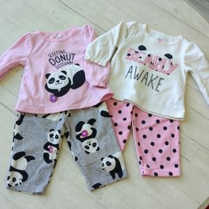 2 set, Carter's 12mo pajamas